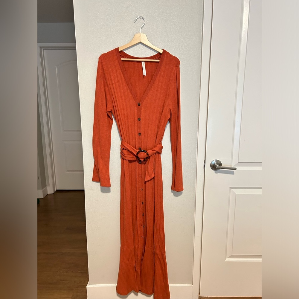 Anthropologie sweater dress with gather